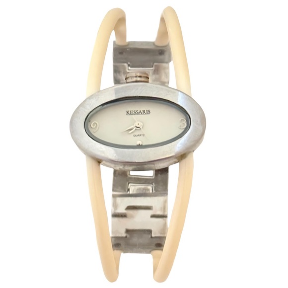 KESSARIS • Vintage Leather Watch New Battery Ready To Wear - Picture 5 of 9